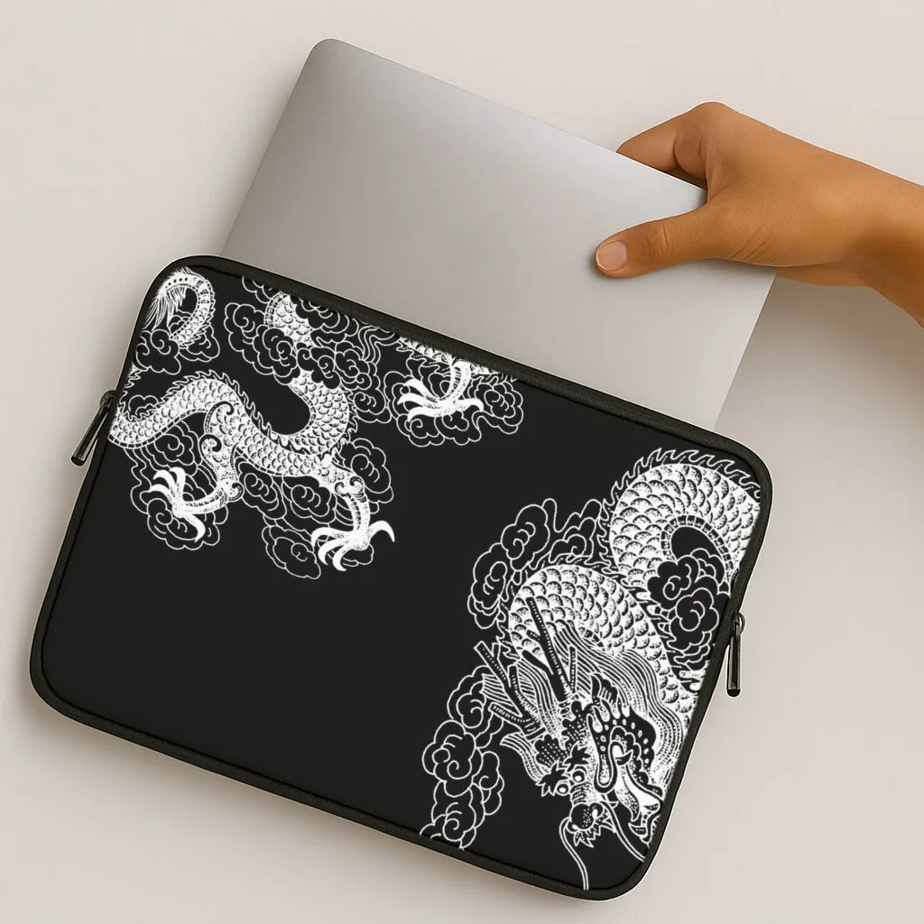 Office Accessory Hard Edge White Dragon Laptop Sleeve