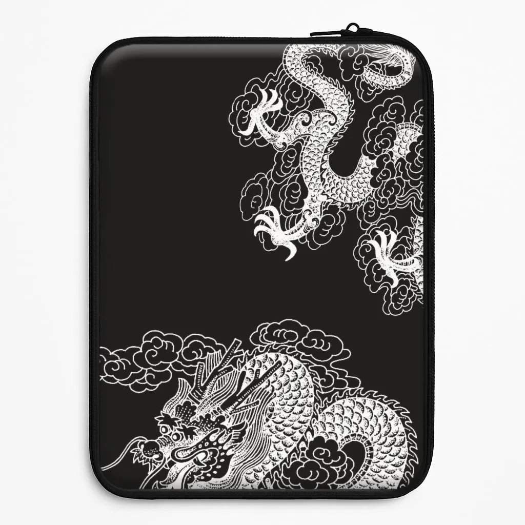 White Dragon Laptop Sleeve Durable Finish Premium Surface