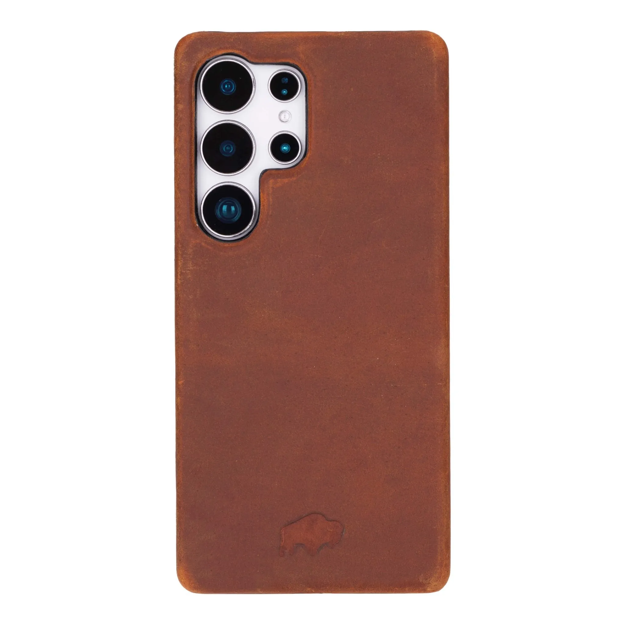 Barlow Leather Snap-On Case ?C Galaxy S25 Ultra, Golden Brown Glossy Texture Layer