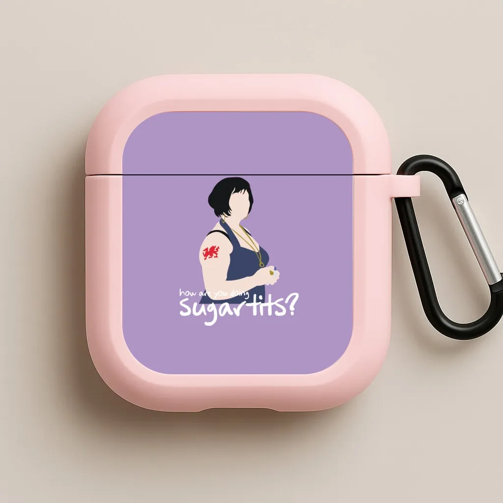 Universal Silicone Organizer Durable Smooth Holder How You Doing? AirPods Case