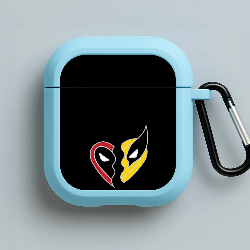 Superhero Best Friends Locket AirPods Case compact storage airpods case Handy Travel Organizer