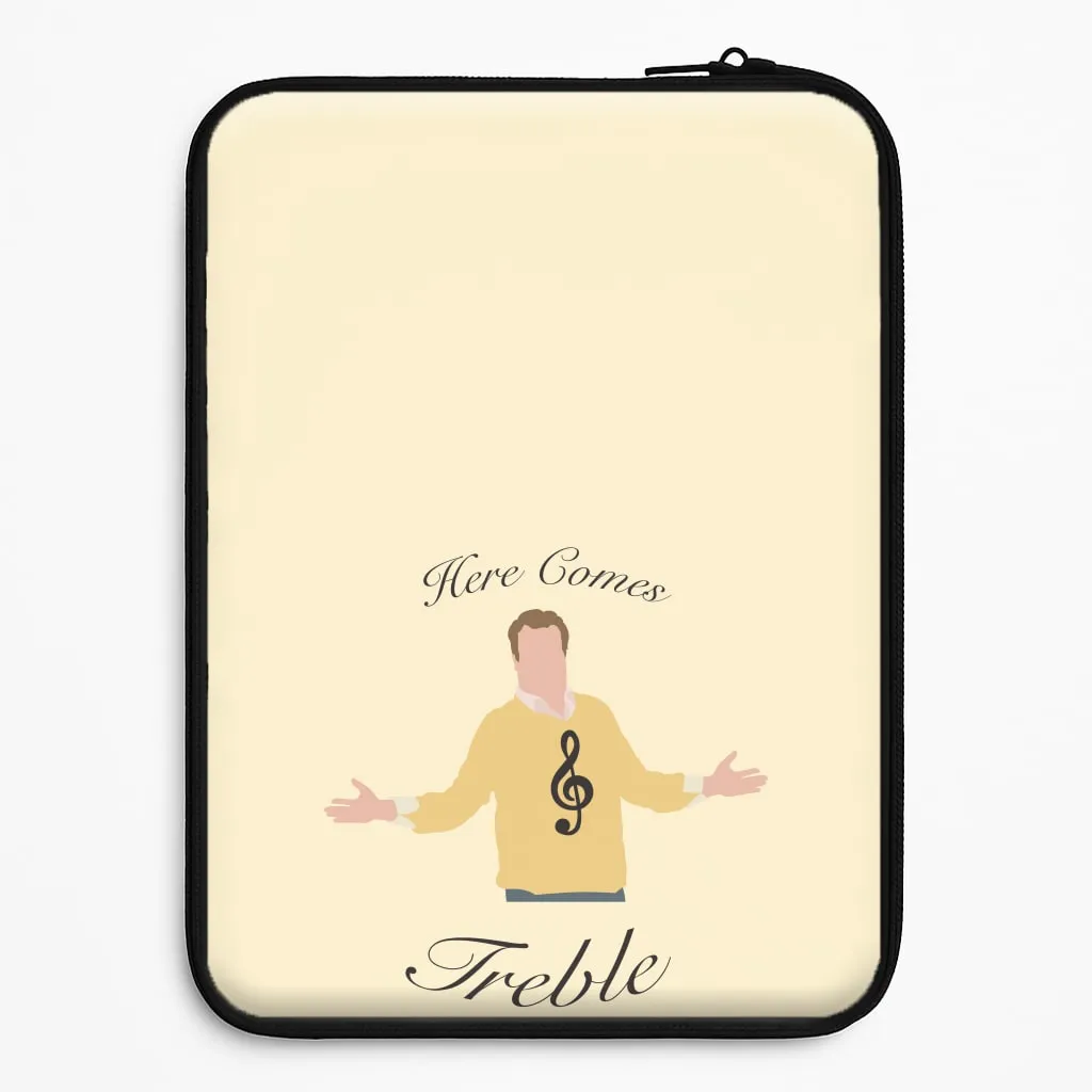 Ergonomic Feel Soft Surface Here Comes Treble Laptop Sleeve