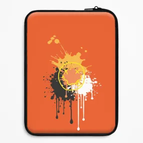 Orange Graffiti - Skate Aesthetic  Laptop Sleeve Modern Build Transparent Edge