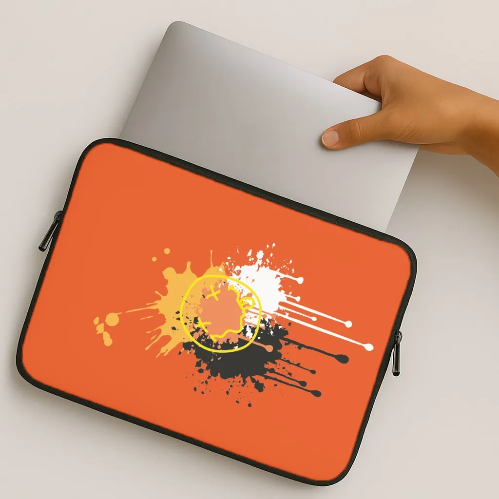 Orange Graffiti - Skate Aesthetic  Laptop Sleeve Clear Pattern
