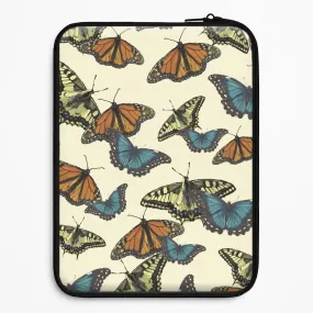 Butterfly Assortment Pattern Laptop Sleeve Matte Surface Design Light Design