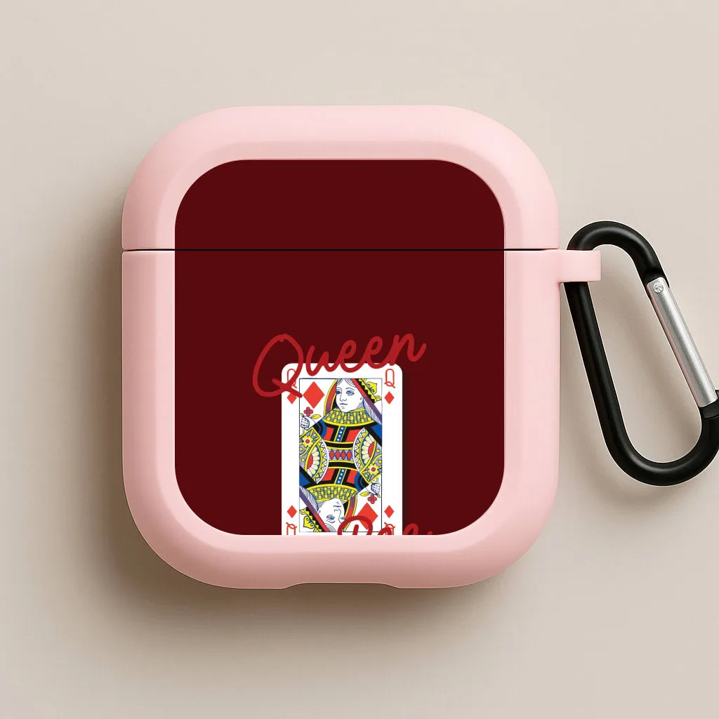 Queen Bee Playing Card AirPods Case smooth pastel airpods protector