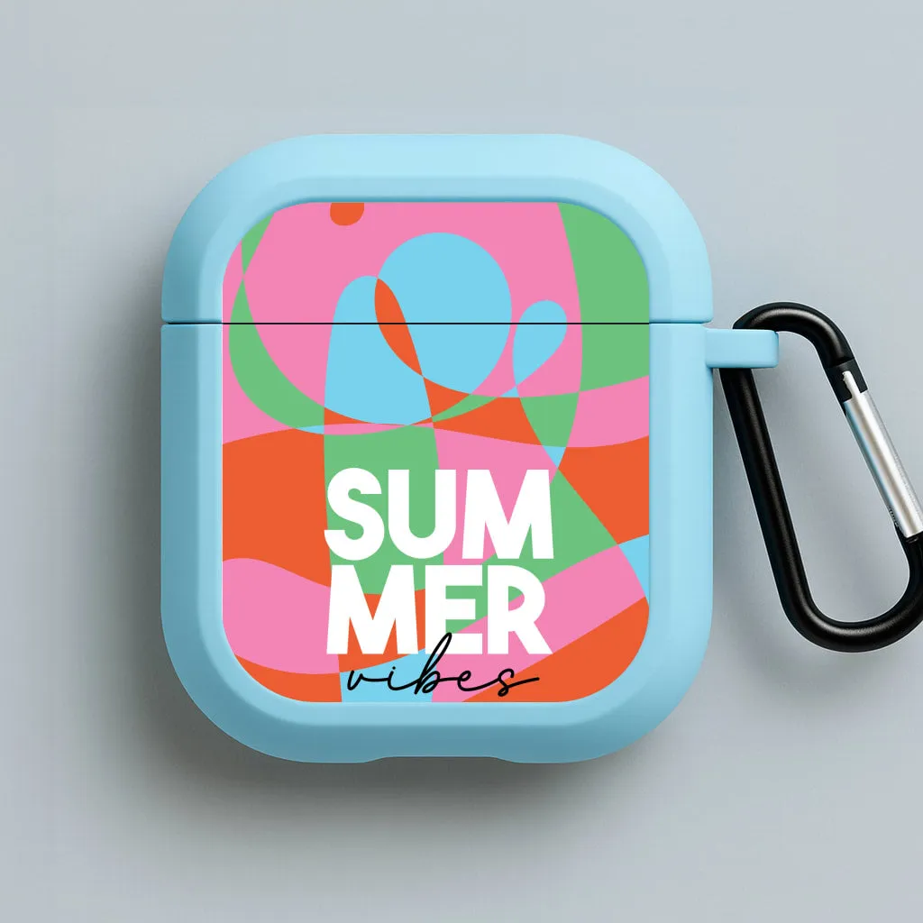 lightweight protective silicone case Modern Portable Holder Summer Vibes  AirPods Case