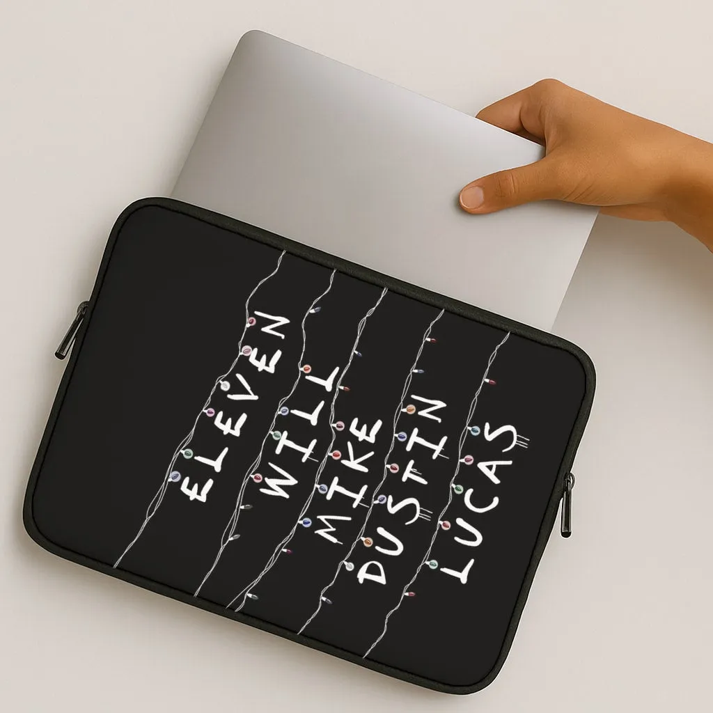 Clear Pattern Eleven, Will, Mike, Dustin & Lucas Laptop Sleeve