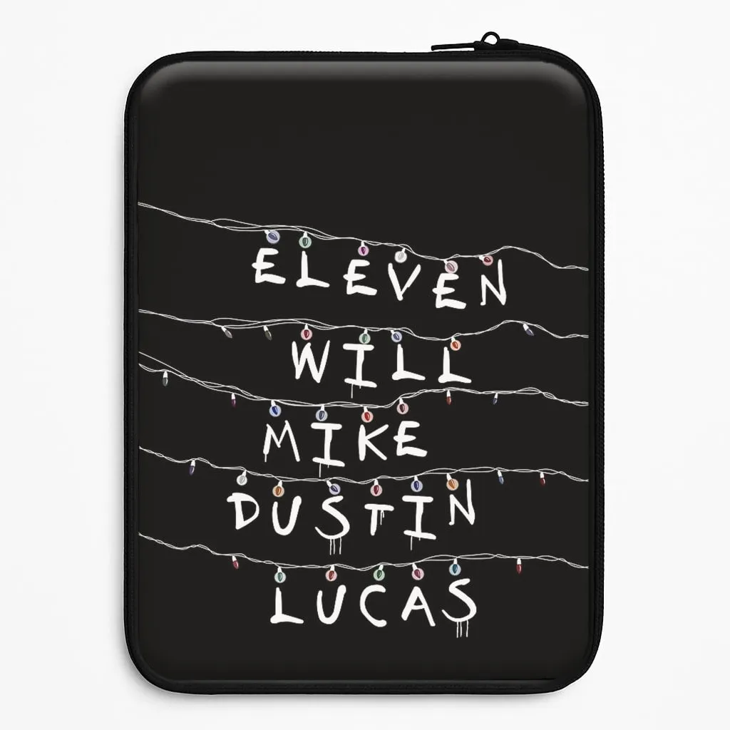 Flexible structure Protective Frame Design Eleven, Will, Mike, Dustin & Lucas Laptop Sleeve