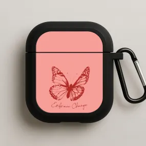 Minimal Style Holder wireless compatible airpods cover Embrace Change Butterfly AirPods Case