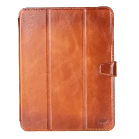 Tablet Sleeve Ultra Protection Trigon Leather Folio Case - iPad Pro 11" (2025-M5), Burnished Tan