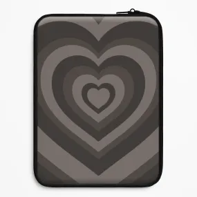 Rugged Edge Abstract Black Heart Laptop Sleeve