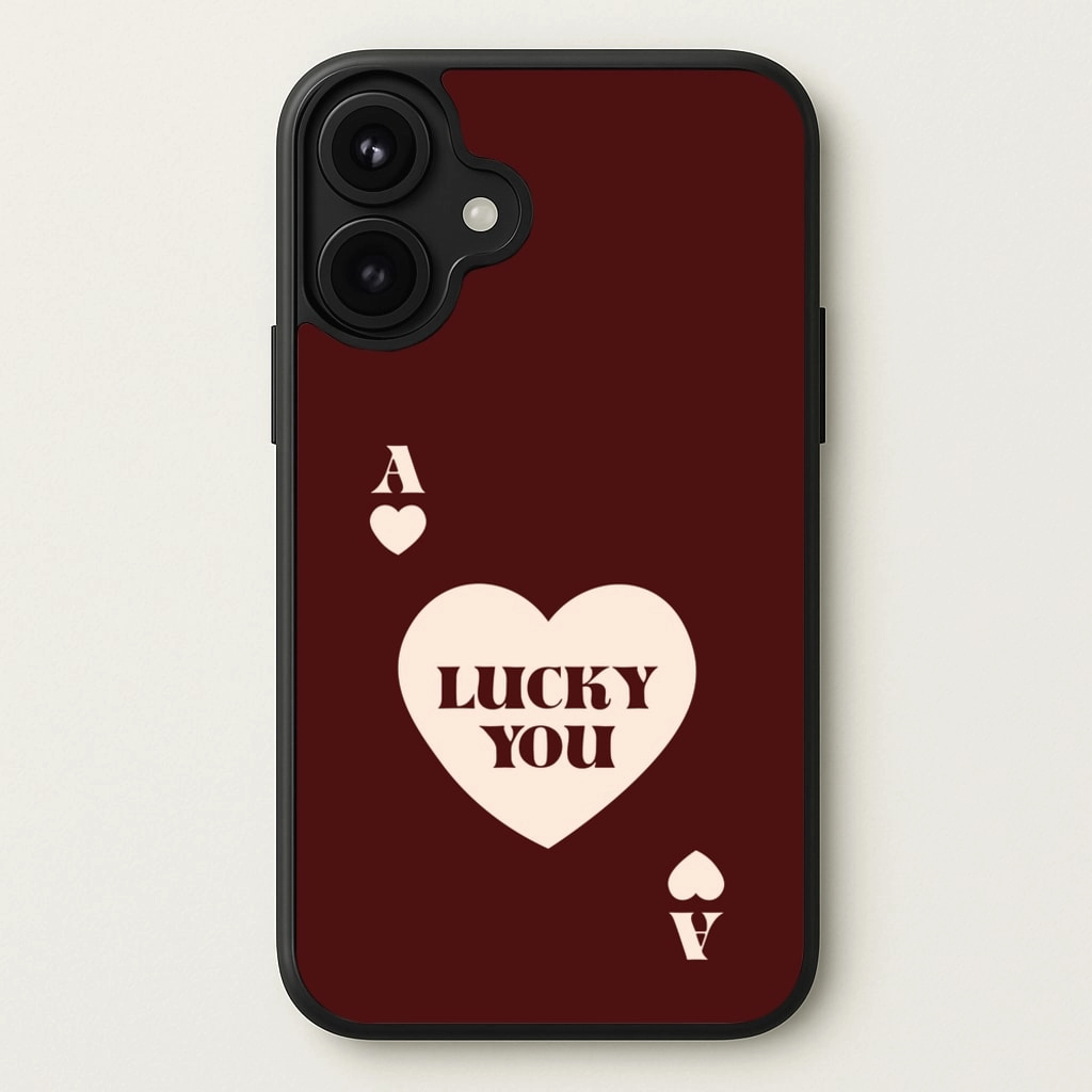 Protective Shell Design Ace Of Hearts Lucky You Phone Case
