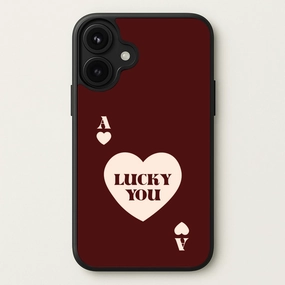 Protective Shell Design Ace Of Hearts Lucky You Phone Case