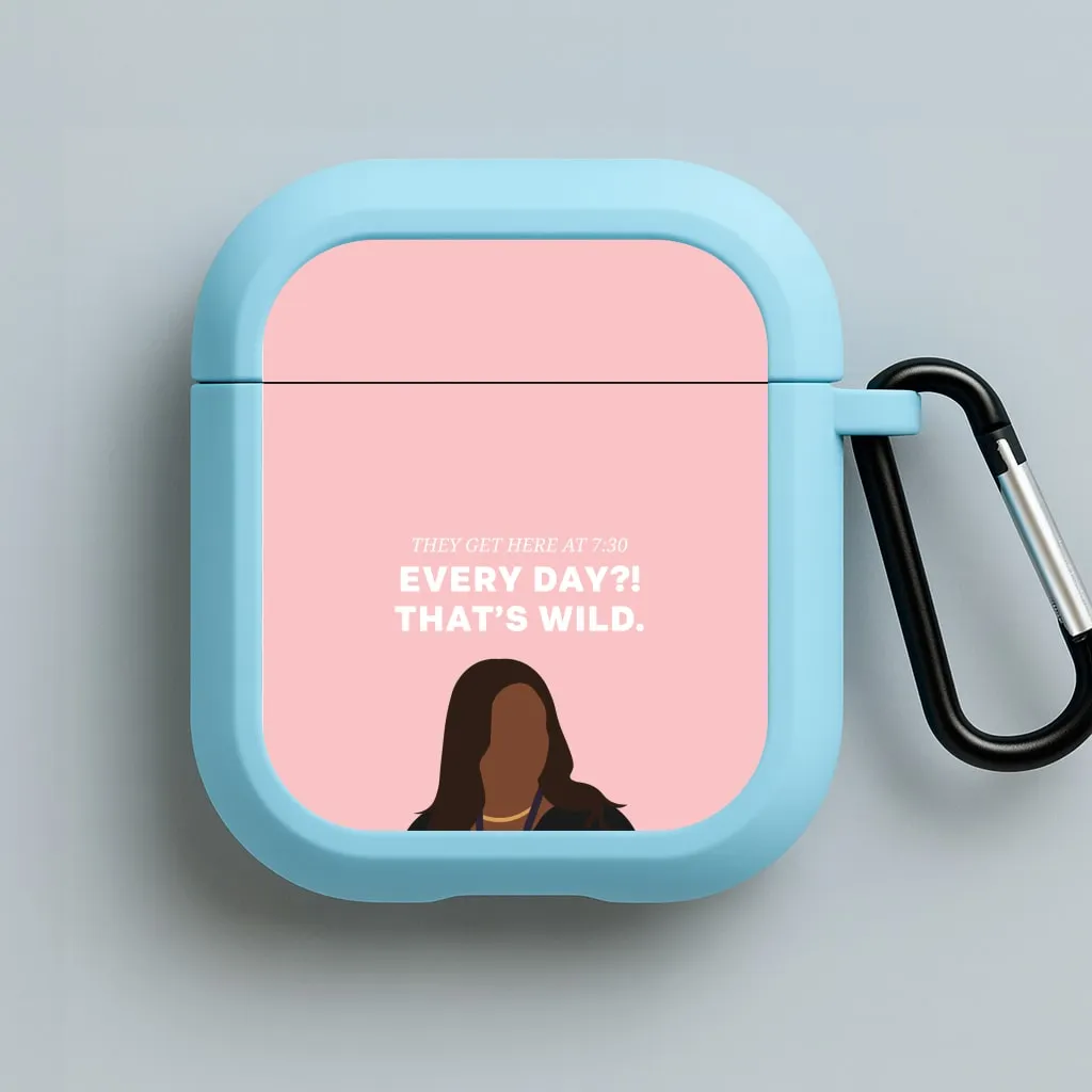 Every Day?! That's Wild AirPods Case compact neon commuter silicone protector Compact Storage Case