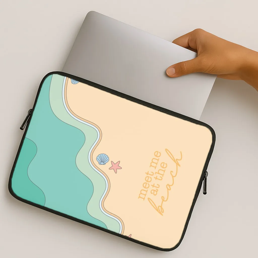 Anti scratch Meet Me At The Beach - Summer Laptop Sleeve