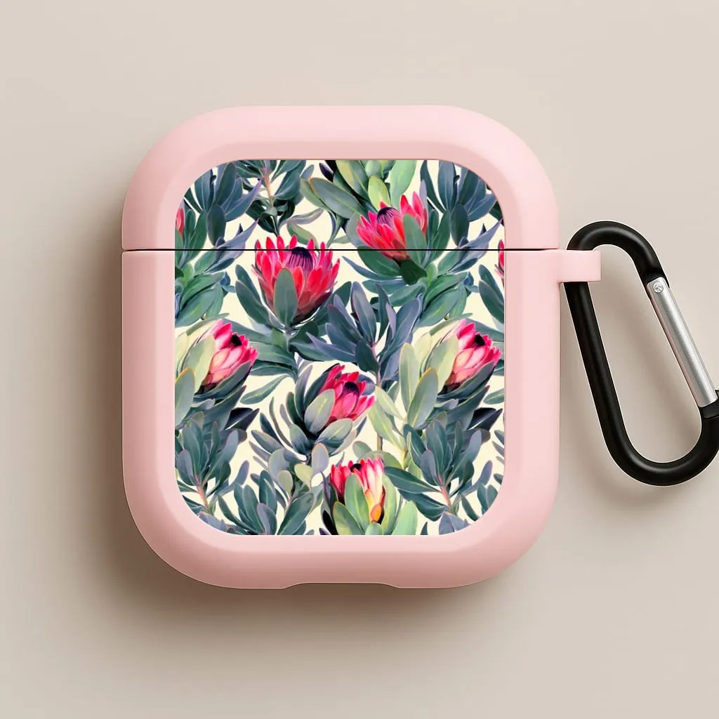 Comfort Touch Cover shock absorbing protector Painted Protea Pattern AirPods Case