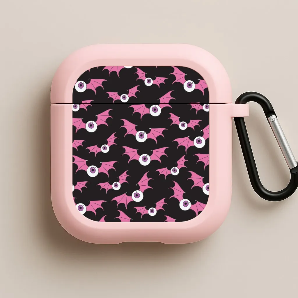 vintage style airpods case soft pastel lightweight travel airpods shell Bat Eye Pattern AirPods Case
