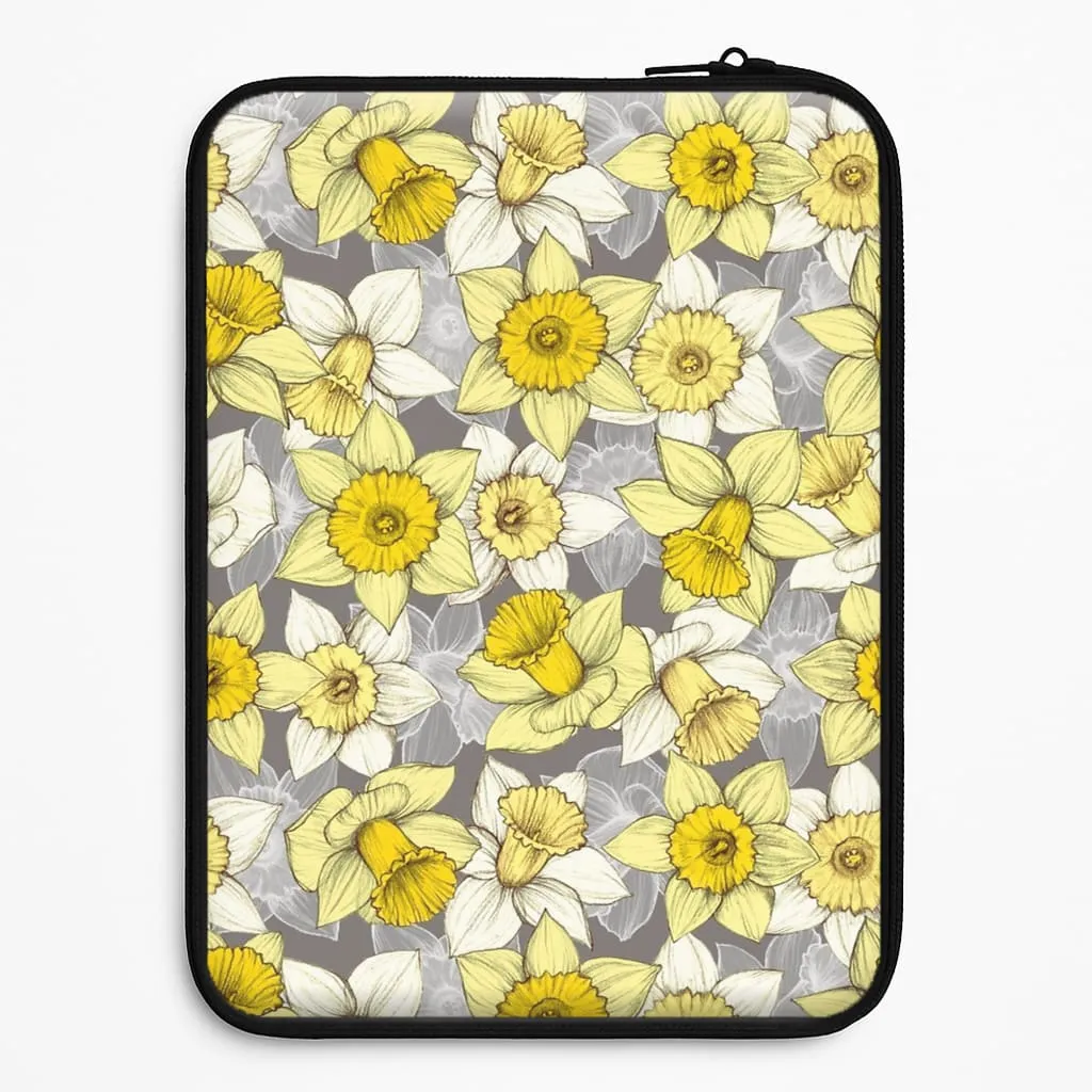 Daffodil Daze - Spring Pattern Laptop Sleeve Bold Look