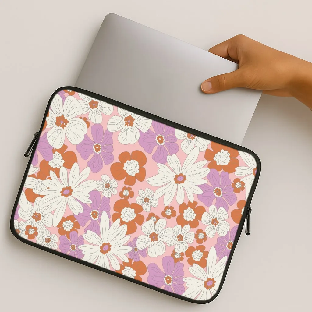 Retro Flowers - Floral Patterns Laptop Sleeve Comfort Use