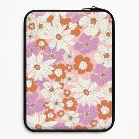 Retro Flowers - Floral Patterns Laptop Sleeve Urban Design