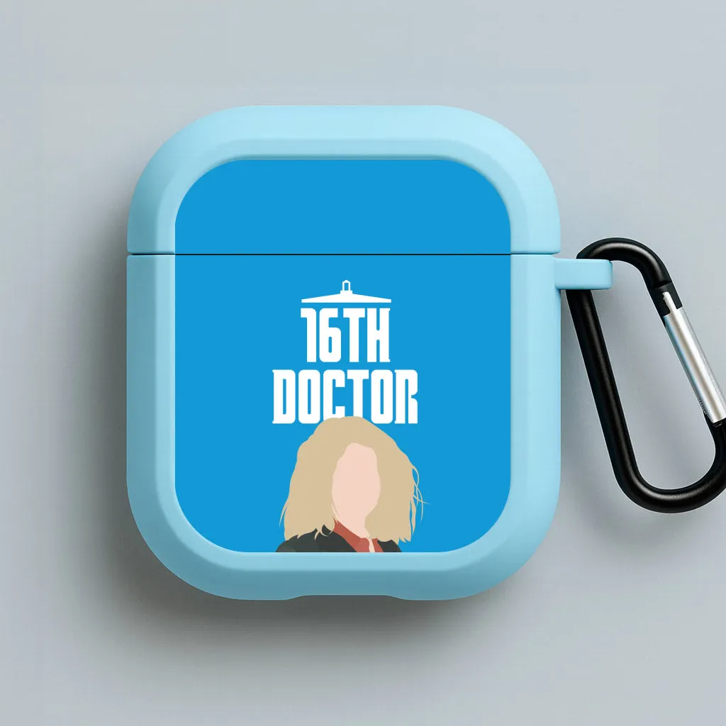 metal frame airpods cover Compact Gadget Sleeve 16th Doctor Billie AirPods Case