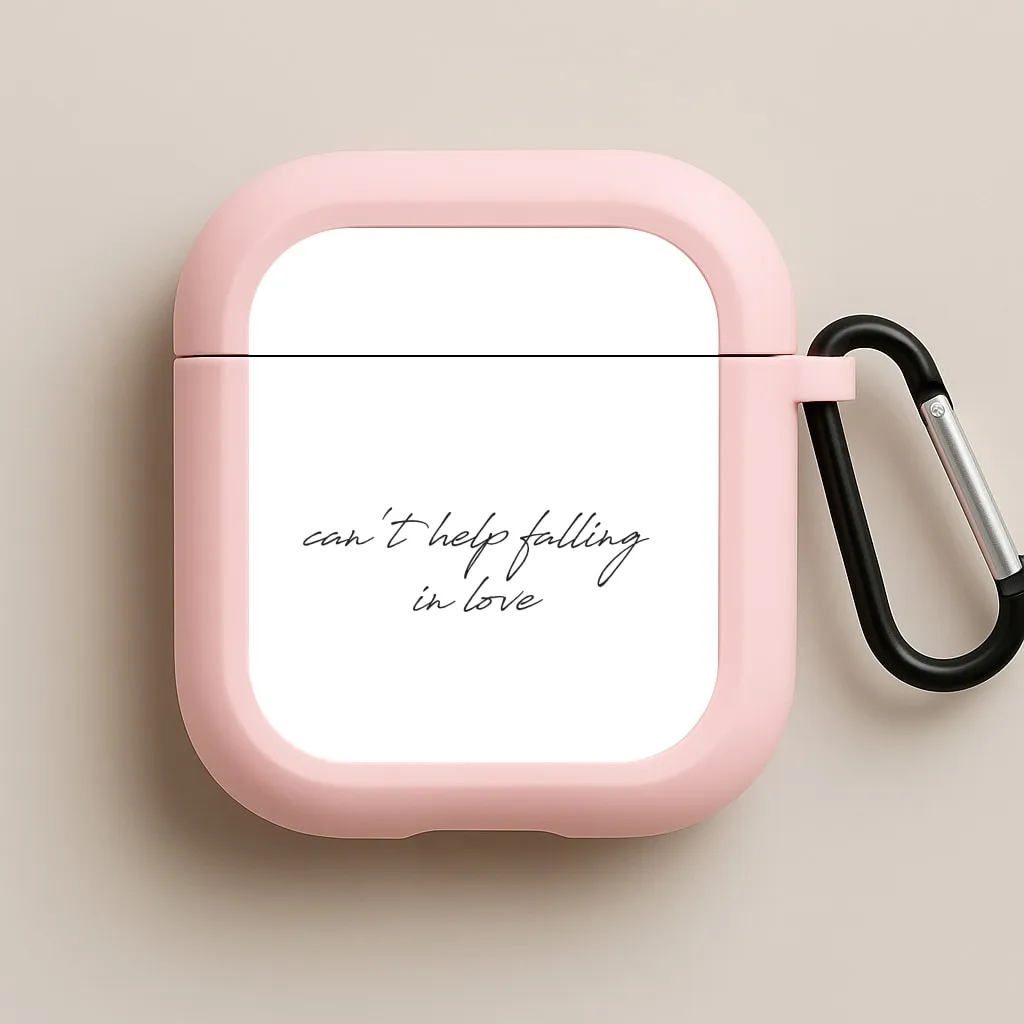 Can't Help Falling In Love AirPods Case sporty silicone airpods shell lightweight neon pocket airpods protector