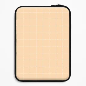 Criss Cross Peach Stripes Laptop Sleeve Elegant Touch