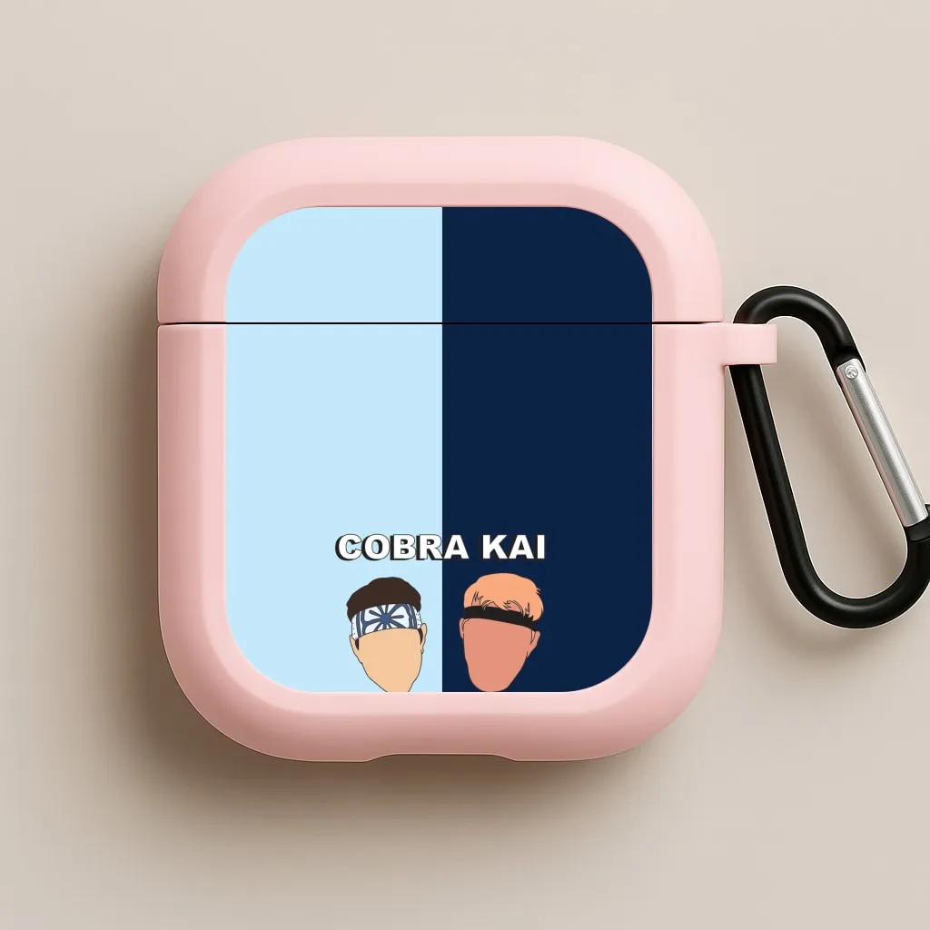 Soft Carry Organizer Trendy Smooth Finish Johnny And LaRusso AirPods Case