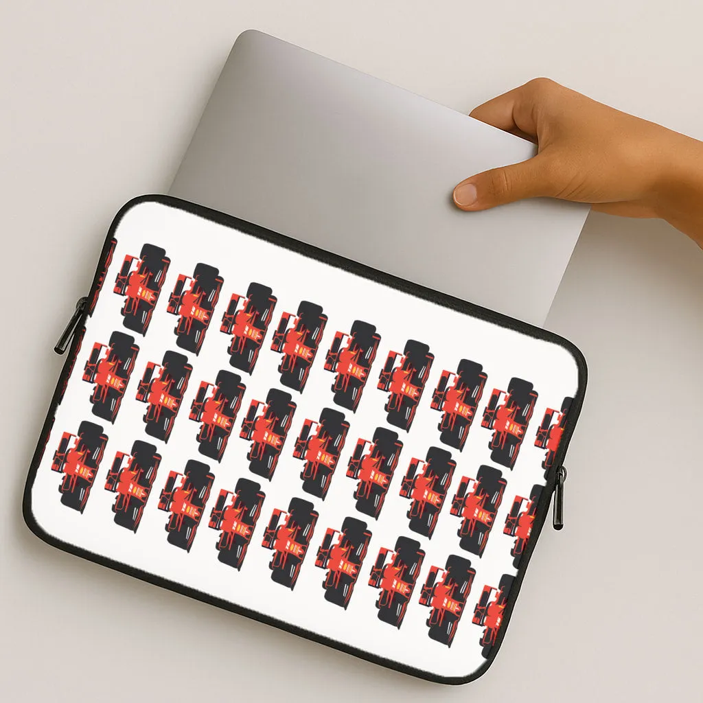 Smooth Texture Pattern F1 Car Collage Laptop Sleeve