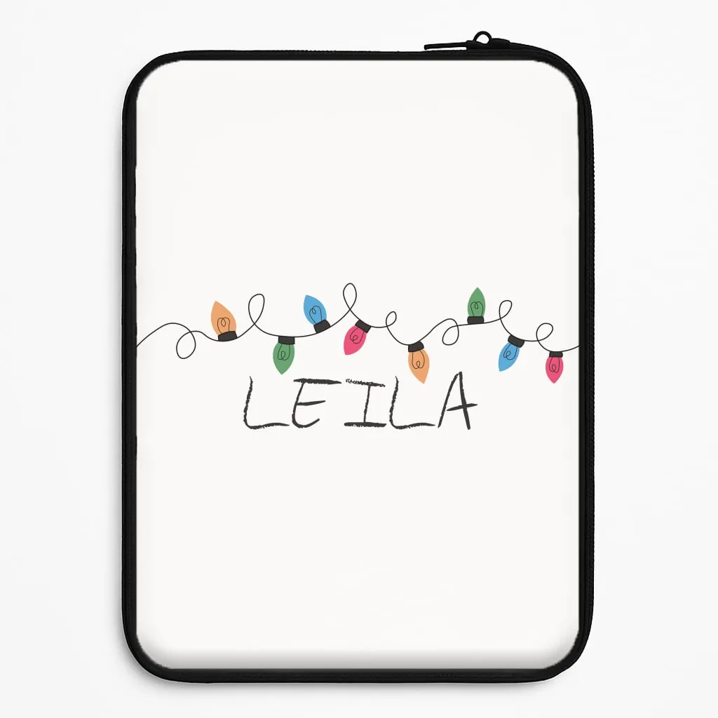 Fairy Lights - Personalised Stranger Laptop Sleeve Shock Cushion