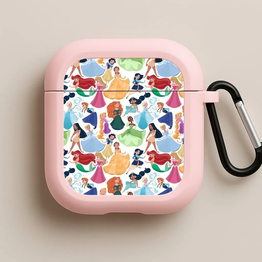 Fairytale Princess Pattern AirPods Case sleek premium quality case durable travel silicone airpods protector