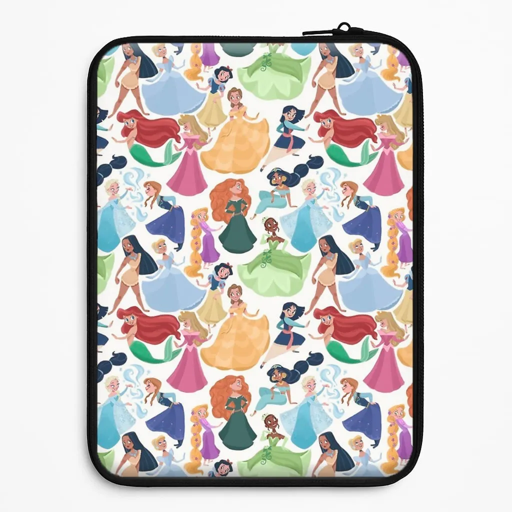 Rugged Finish Fairytale Princess Pattern Laptop Sleeve