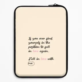 Modern Accent Fall In Love With Me Laptop Sleeve