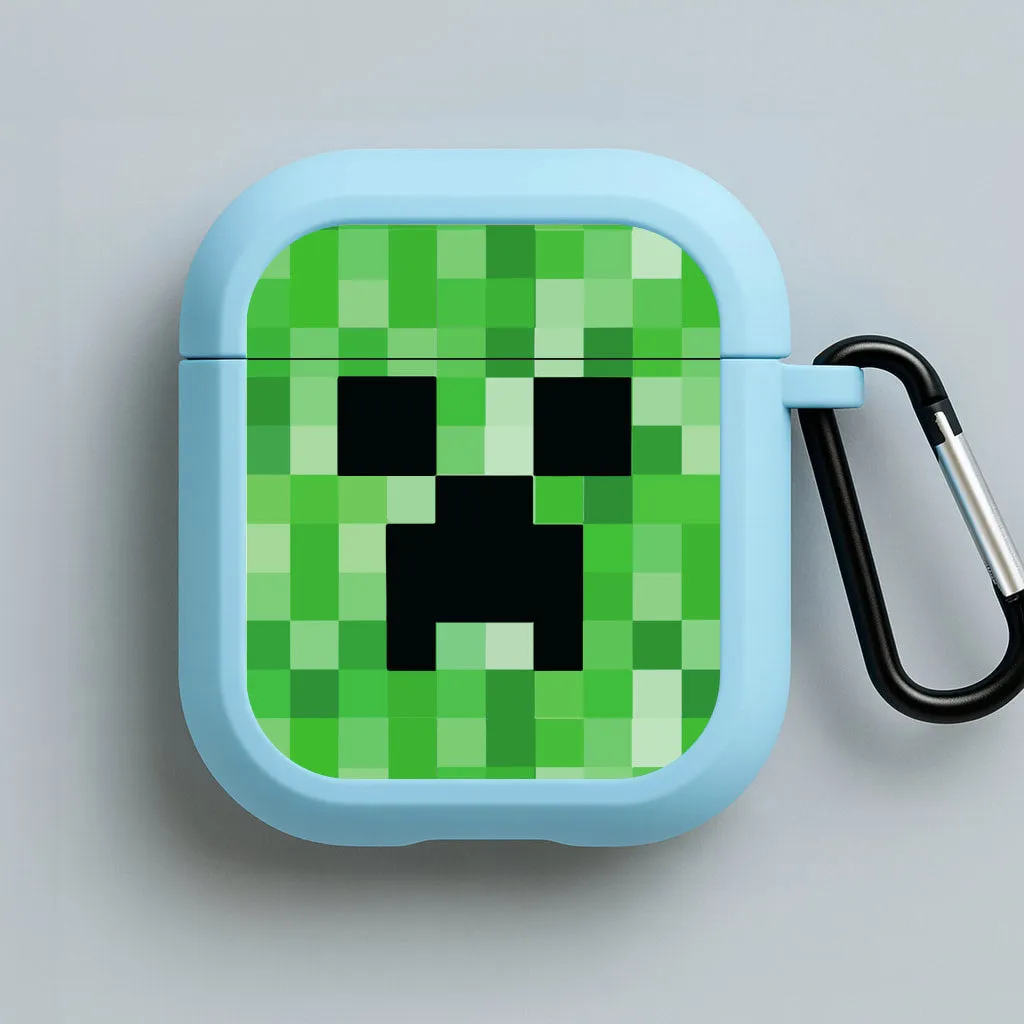 Creeper Face - Mining AirPods Case Soft Travel Case Creative Gadget Shell