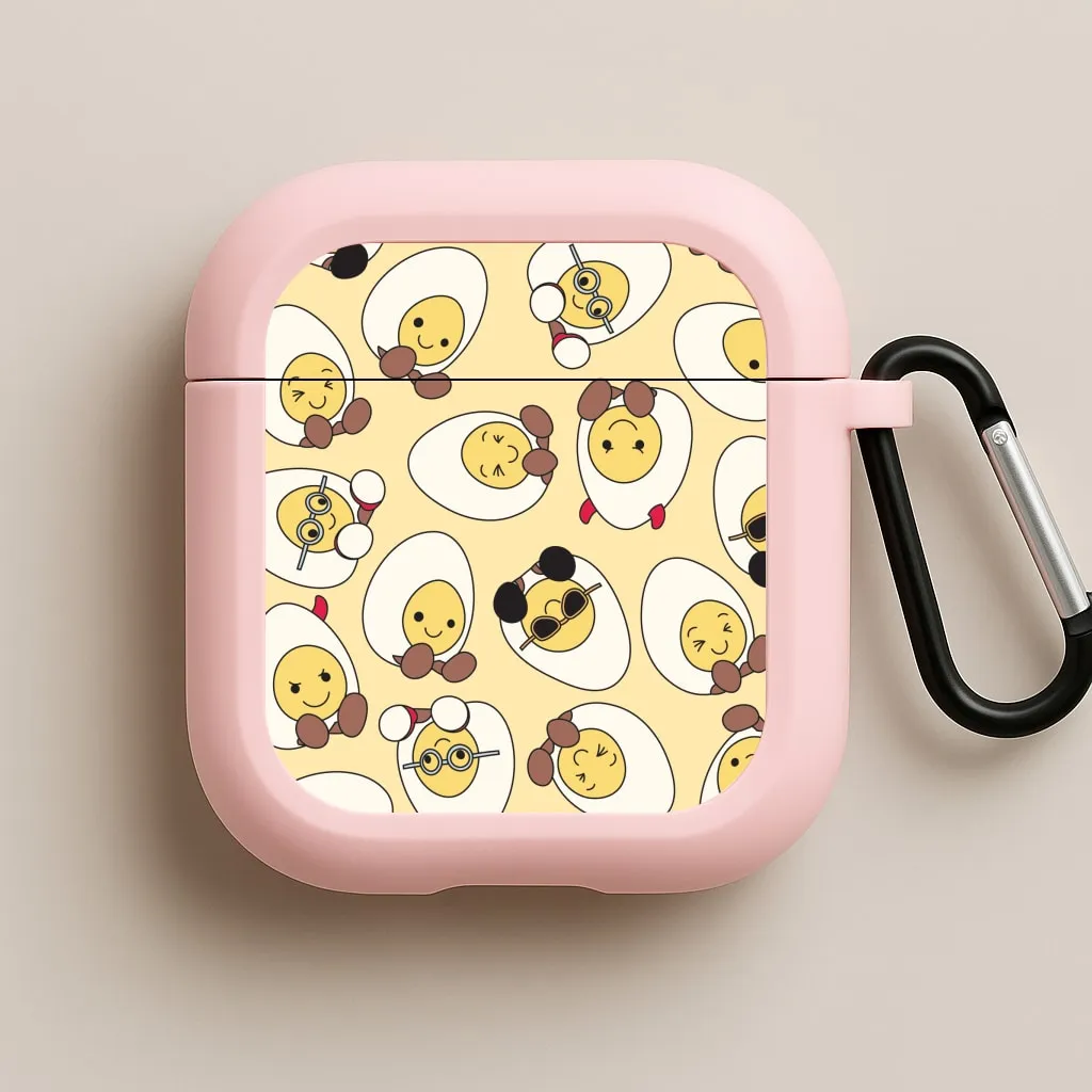 Creative Protective Bag Universal Charging Holder Egg Pattern - Plushy AirPods Case