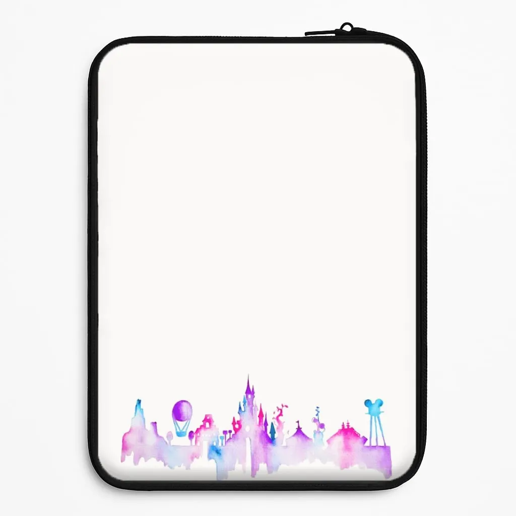 Watercolour Fairytaleland Paris Laptop Sleeve Matte Guard Luxury Edge Texture