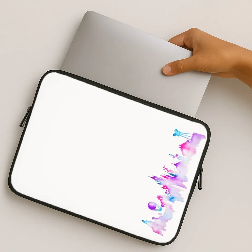 Watercolour Fairytaleland Paris Laptop Sleeve Edge Shield Comfort Texture Layer