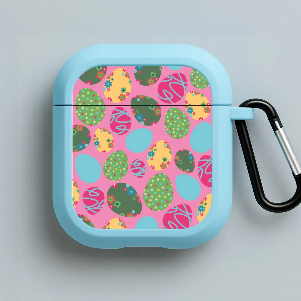 Pink Easter Eggs - Easter Patterns AirPods Case soft gradient ergonomic handmade airpods case Protective Grip Shell