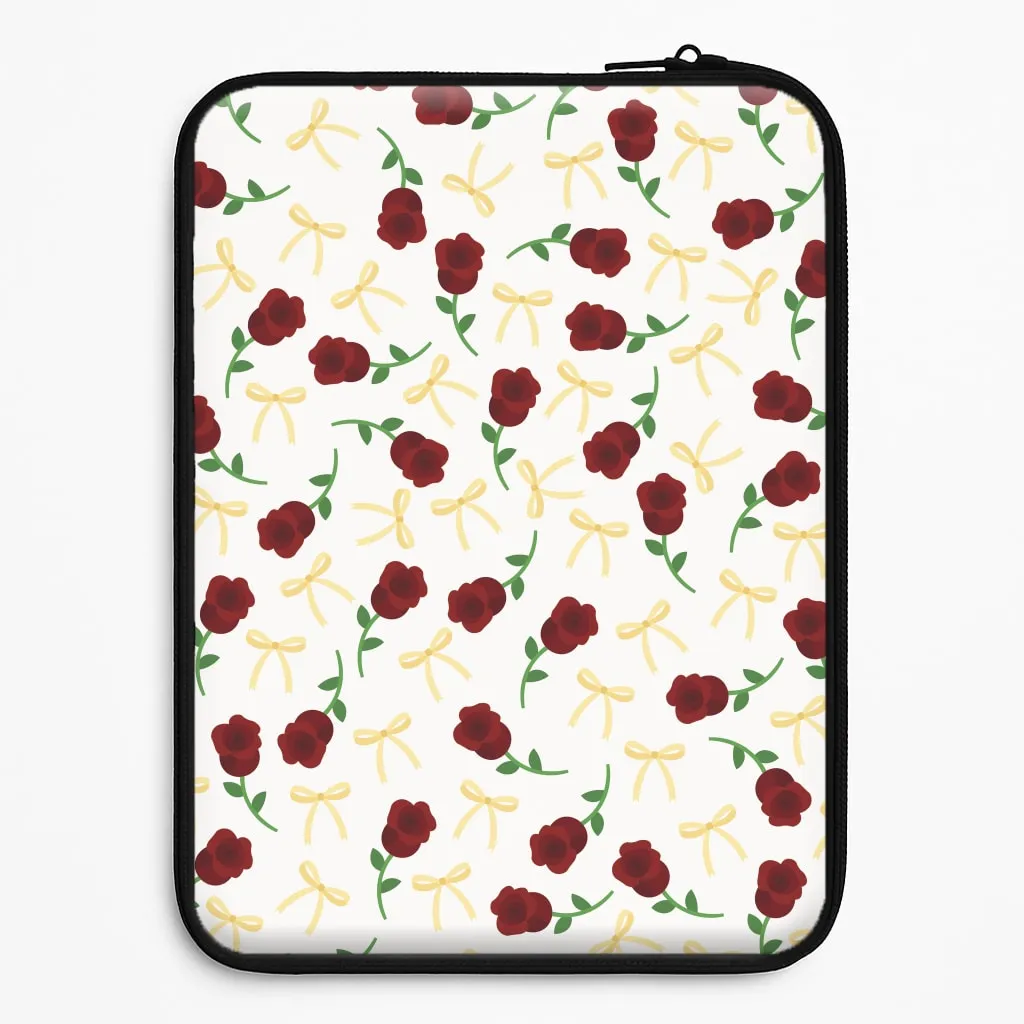 Roses And Bows Pattern Laptop Sleeve Compact Frame Smart Accessory