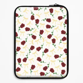 Roses And Bows Pattern Laptop Sleeve Compact Frame Smart Accessory