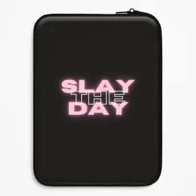Button Cover Matte Feel Texture Slay The Day - Sassy Quote Laptop Sleeve
