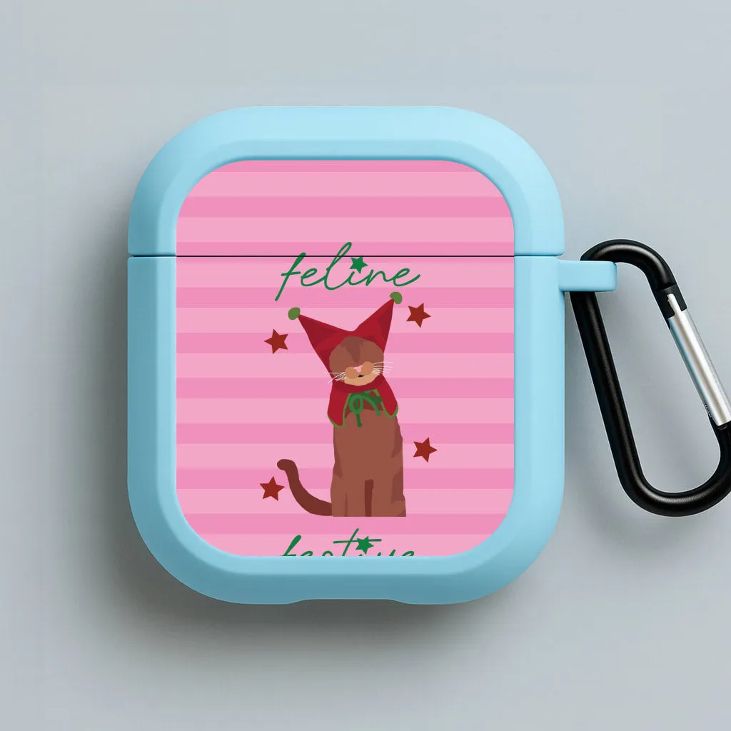 Feline Festive  AirPods Case Lightweight Everyday Organizer