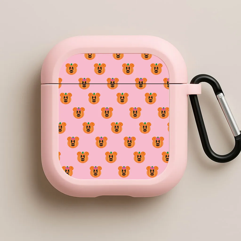 Female Mouse Pumpkin Pattern Halloween AirPods Case wireless commuter airpods case Universal Gadget Organizer