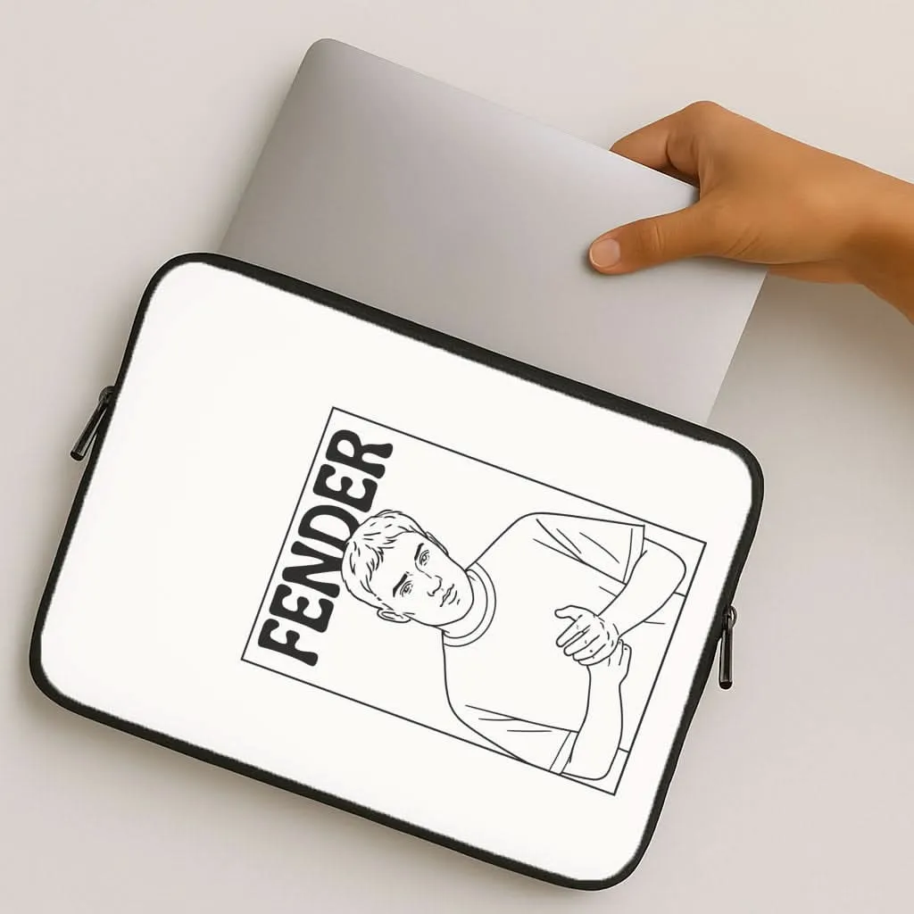 Premium Look Fender Outline Laptop Sleeve