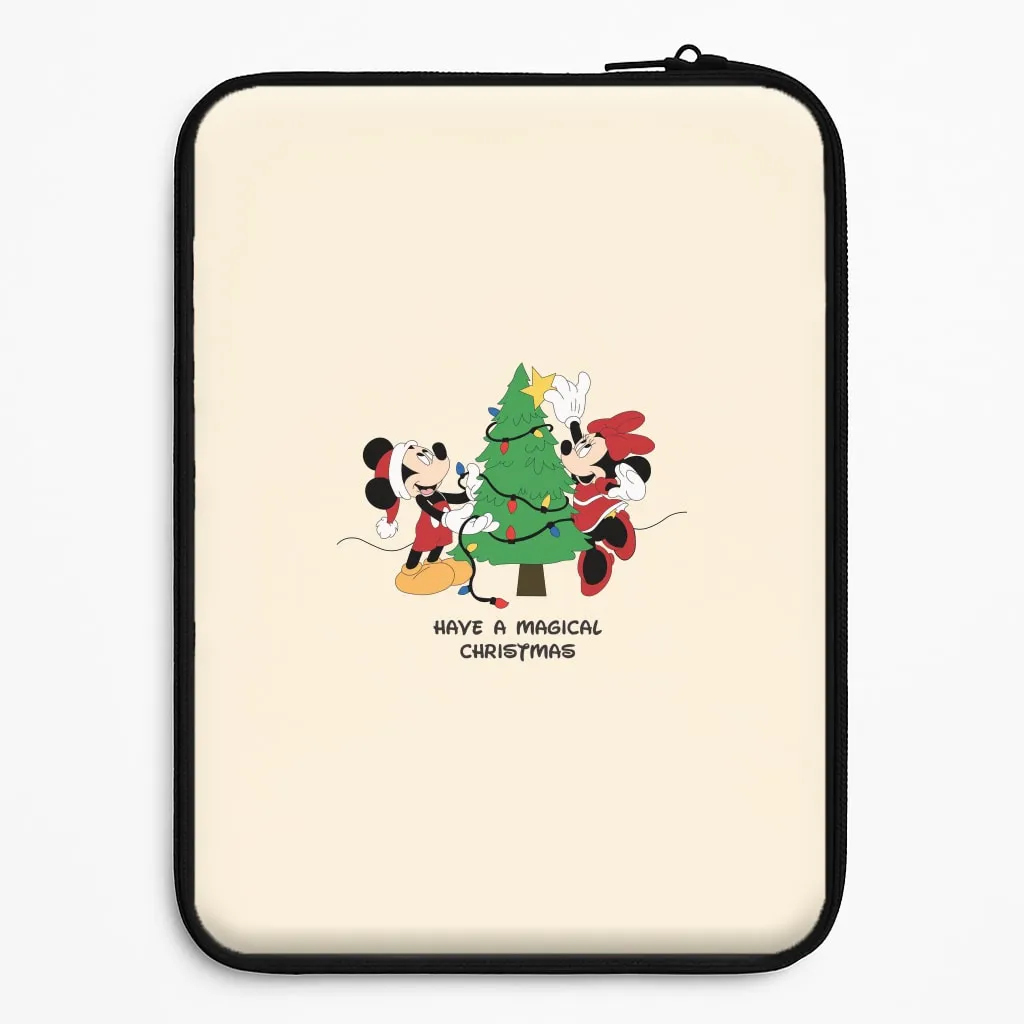 Luxury Texture Finish Flexible Layer Design Festive Fairytale Mice - Christmas Laptop Sleeve