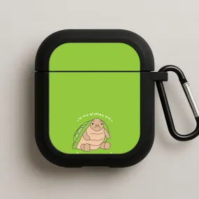 compact ergonomic silicone case Grumpy Era Turtle AirPods Case