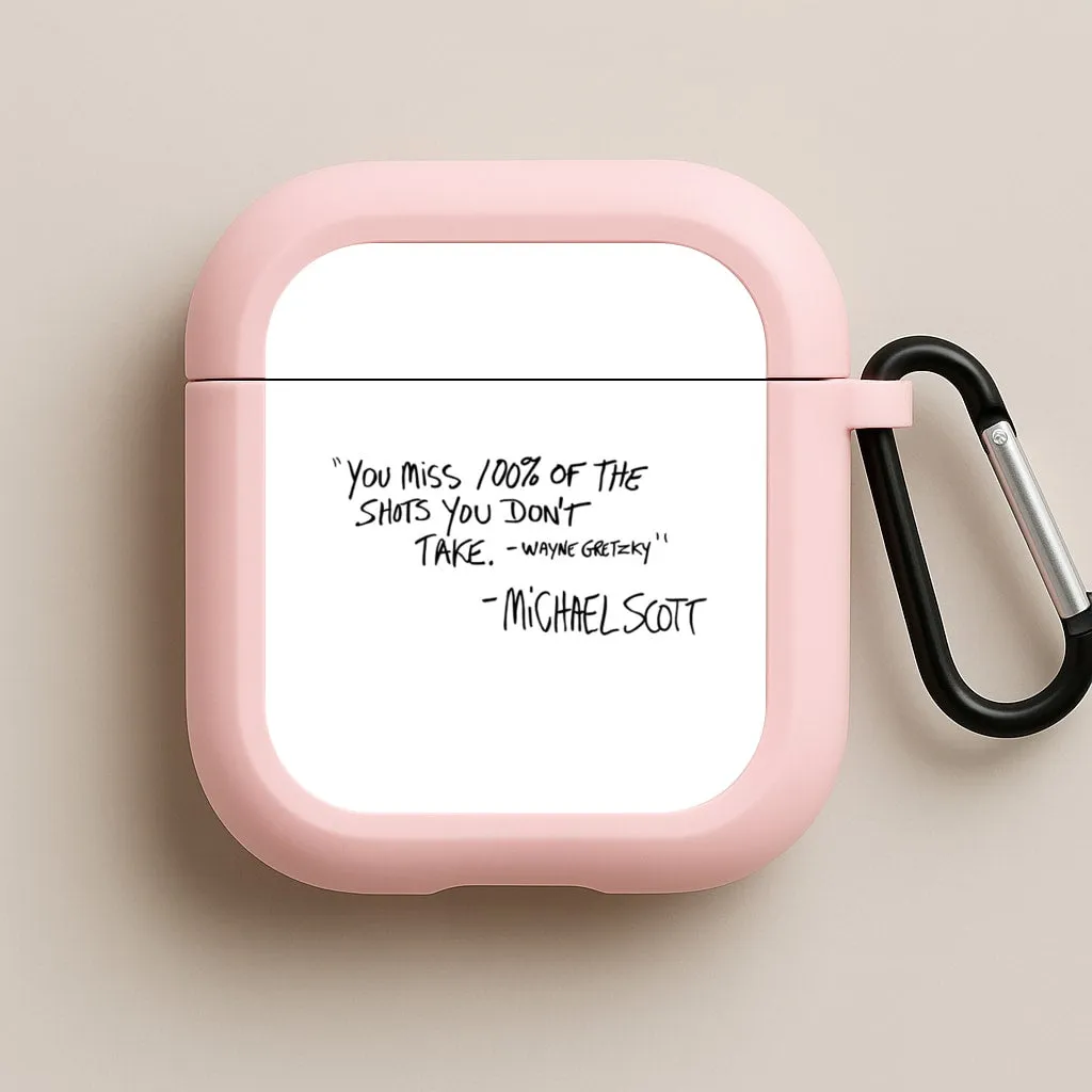 Soft Silicone Grip waterproof magnetic shell Michael Scott Quote AirPods Case