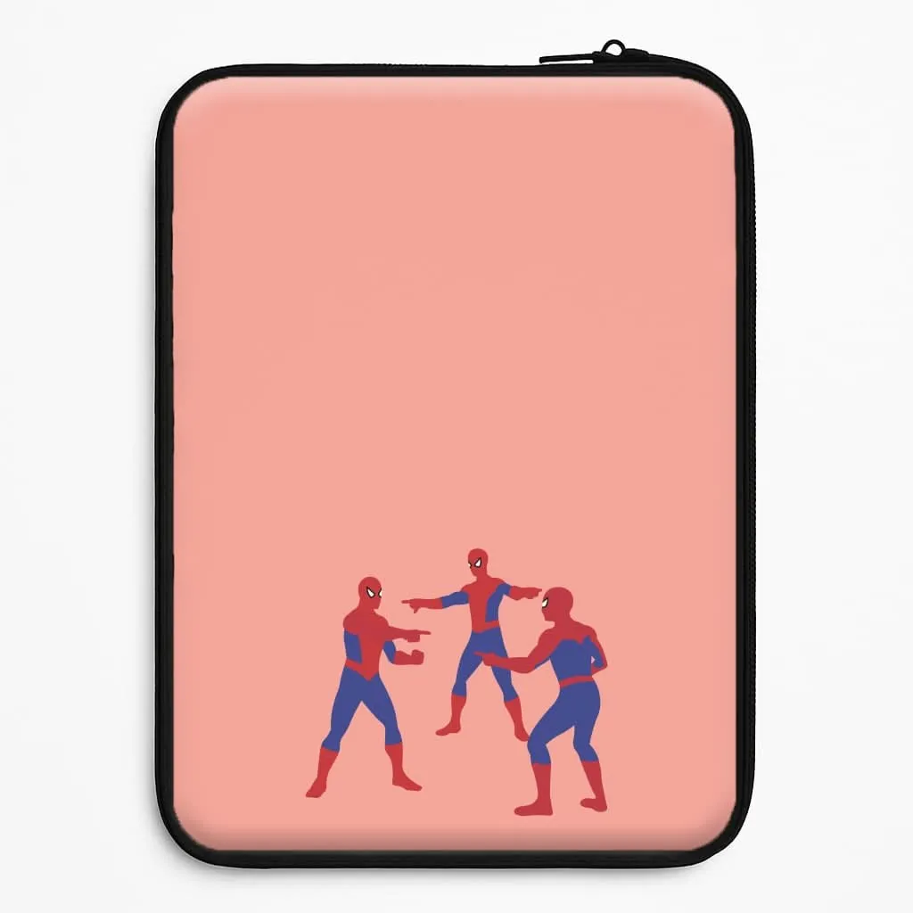 Premium Edge Spider Hero Pointing Meme Laptop Sleeve