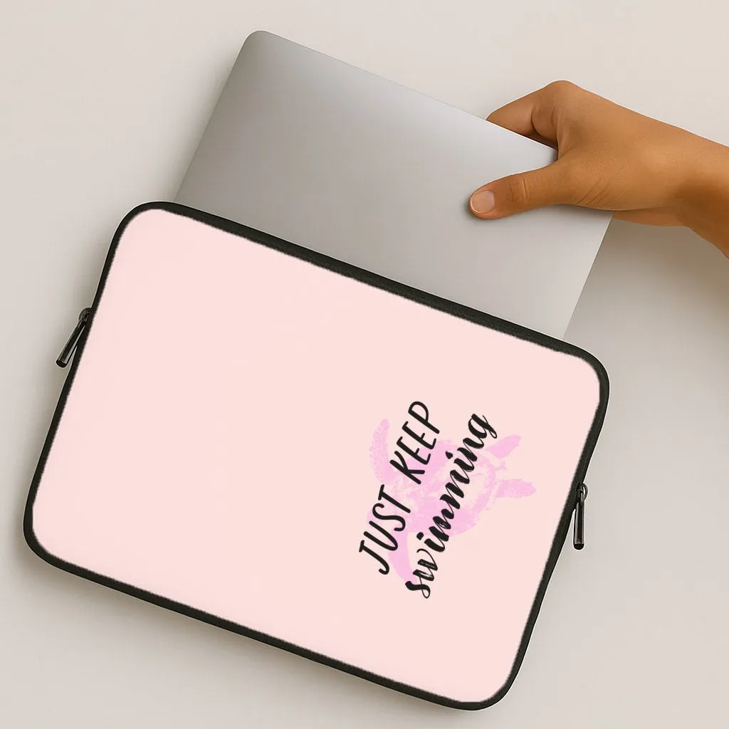 Just Keep Swimming - Summer Laptop Sleeve Flexible Shell Minimal Frame